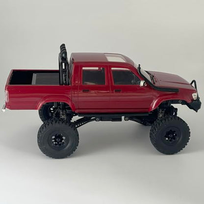 WPLDEWAN RC Crawler 1/16 Scale Remote Control Truck Off Road WPL C64-1 RC Rock Crawler 4x4 Pickup RTR All Terrain Upgraded Chassis Fully Proportional 2.4GHz Axle Mounted Servo Hobby Vehicle Adult