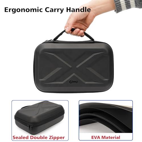 Storage Case Compatible with NOCO AIR10/AIR15/AIR20 Tire Inflator, Portable Air Compressor Pump Bag with Zipper Mesh Pocket and Adjustable Strap(CASE ONLY)
