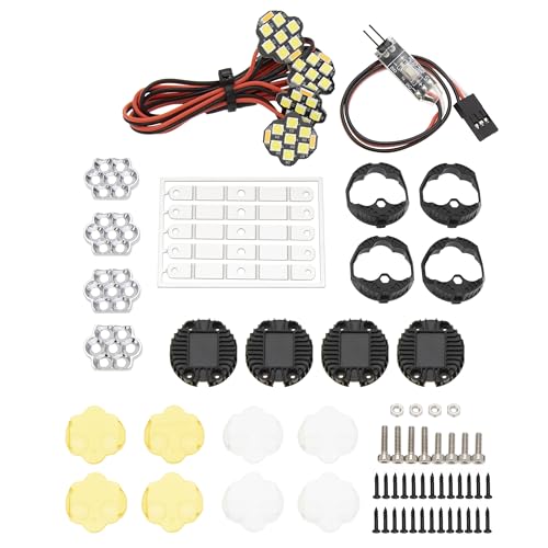 MEUS RACING RC Car LED Lights Kit - 1/10 & 1/8 Scale RC Crawler Accessories for Axial SCX10, Wraith, Traxxas TRX4 & TRX6, Redcat Gen8 Upgrades - style: 4pcs Hive Lights