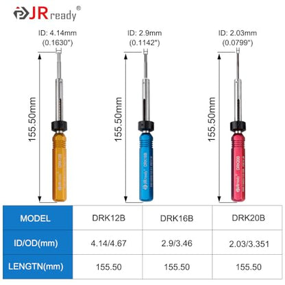 JRready ST5142 Removal and Installing Tool Kit:DRK12B+DRK16B+DRK20B+DAK12B+DAK16B+DAK20B Removal and Installing Tool Kit for MIL-C-81969 Series and Some of Non-MIL Round Contacts - color: ST5142