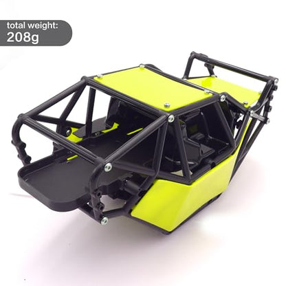 Nylon Rock Buggy Roll Cage Body Shell Chassis Kit for SCX10 ll 90046(Green) | Roll Cage Rock Buggy Body Shell,1/10 RC Crawler Upgrade Parts,High-strength,Easy Assembled - color: Green