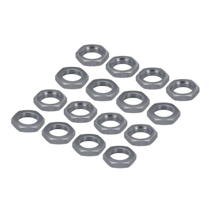 MECCANIXITY Aluminum 17mm RC Wheel Nut Thread M12x1.0mm Hex Wheel Nuts RC Wheel Nut for 1/8 RC Model Car Trucks Off Road Car Upgraded Parts Pack of 16(Titanium Color) - color: Titanium Color