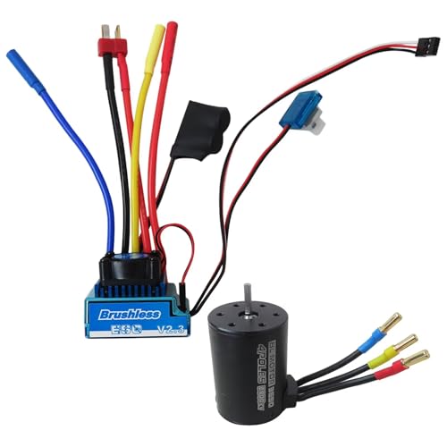2026 Upgrade 3650 3900KV Brushless Motor +120A ESC Combo Set for 1/10 1/8 RC Car Accessories