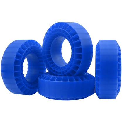 4Pcs Vgoohobby Silicone Rubber Insert Foam 1.9 Tire Inserts Foam Fit for 1.9 Crawler Tires Compatible with SCX10 TRX4 1/10 RC Crawler Car (Blue) - color: Blue