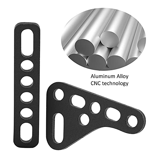 Aluminum Alloy RC Shock Strut Damper Bracket Mount, Metal Suspension Bracket for 1/8 1/10 1/12 1/16 RC Cars, Adjustable Height and Angle Damper Mount for Off - Road Buggy (Black) - color: Black