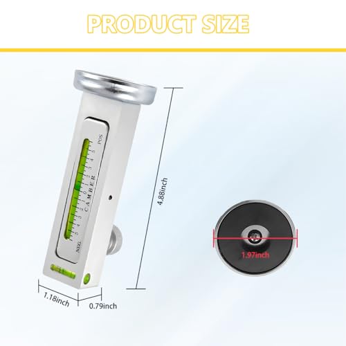 Car Adjustable Magnetic Gauge Tool, Vehicle Wheel Camber Castor Pillar Strut Alignment Tool, Magnetic Automotive Castor Gauge, Universal for Truck SUV RV Tyre Repair (Silver) - color: Silver