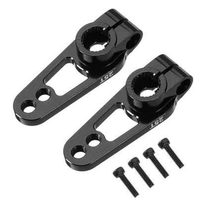 MECCANIXITY Aluminum Alloy 25T Steering Servo Single Sided Black Arm Horn for DIY RC Car/Boat/Airplane Boat Accessories 2 Pcs - color: Black