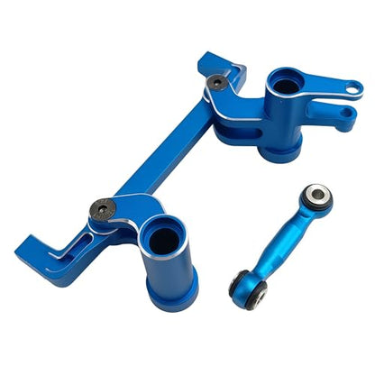 Aluminum Steering Bellcrank Set for 1/10 4-Tec Ford Mustang (Blue) | Alloy,Rear Wheel Drive,On-Road Drift,CAR-105237-4,10543,CNC Machined,High Strength,Precision Fit - color: Blue
