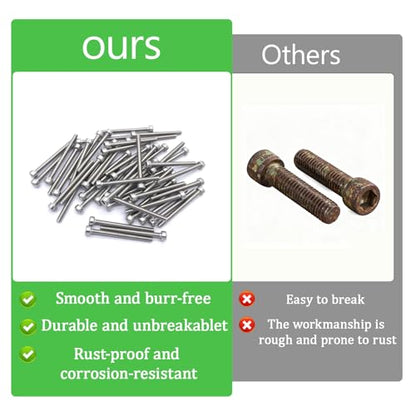 80 Pcs M3 x 45mm Socket Head Cap Screws Metric, Allen Socket Drive, 304 Stainless Steel, Full Thread, Bright Finish, Machine Thread - size: M3 x 45-80Pcs-Silver