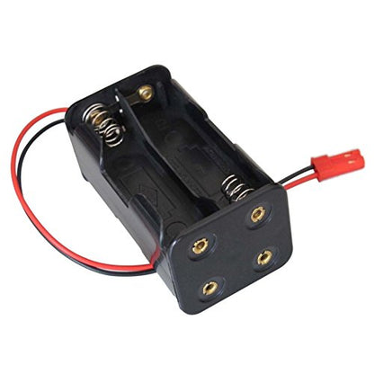 2Set ShareGoo On/Off Power Switch Battery Receiver & 4 Cell AA Battery Container Case Holder Pack Box with JST Plug Compatible with HSP Redcat Traxxas 1/8 1/10 RC Nitro Power Car Crawler Truck