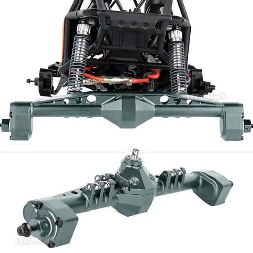 Front Rear Portal Axles Upgrades Part for 1/10 Capra 1.9 UTB 4X4,DIY SCX10 SCX10 II,RC Aluminum Alloy Front Rear Axle RC Crawler Car,1/10 Capra 1.9 UTB & SCX10,Titanium - color: Titanium - (Portal Axles)