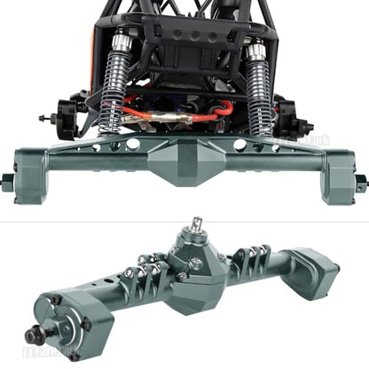 Front Rear Portal Axles Upgrades Part for 1/10 Capra 1.9 UTB 4X4,DIY SCX10 SCX10 II,RC Aluminum Alloy Front Rear Axle RC Crawler Car,1/10 Capra 1.9 UTB & SCX10,Titanium - color: Titanium - (Portal Axles)