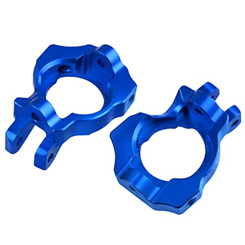 Aluminum Front Spindle and Carrier Set Steering Blocks Knuckles & Rear Hub Set Stub Axle Carriers for 1/10 Losi Tenacity TT Pro 4WD SCT DB Pro Lasernut U4, Replaces LOS234018 LOS234020 (Blue) - color: Blue
