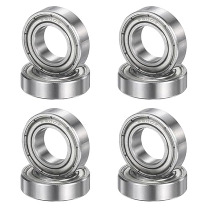 uxcell 8Pcs 6800ZZ 10mmx19mmx5mm Deep Groove Ball Bearings, Double Metal Shielded Bearing Steel ABEC5 High Performance for Industrial Machinery Precision Transmission, Silver - size: 6800ZZ 10mmx19mmx5mm