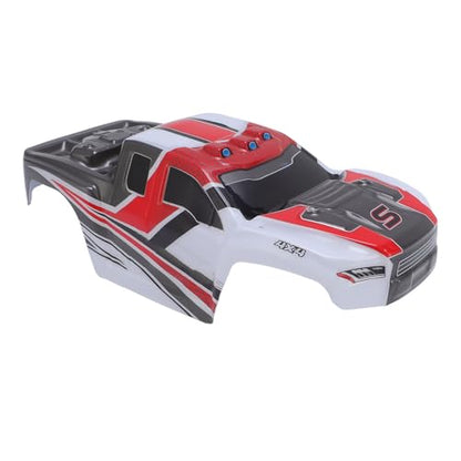PVC RC Car Body Shell Lightweight Spare Cover with Cool Sporty Look for 1/16 Scale Replacement Parts (Red) - color: Red
