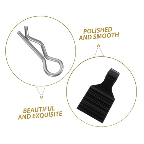 STOBOK 4pcs Aluminum Alloy Rc Car Body Clips Pull Tabs Easy-Replace Pins for Rc Car Accessories Black Clips for Secure Assembly