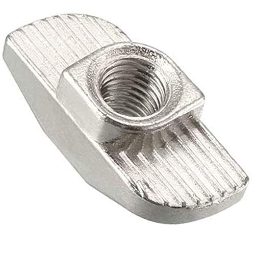 50pcs 4040 Series M5 Thread T Nuts Hammer Head Fastener Nut Sliding T-Nut,Nickel Plated Carbon Steel Nut for 40 Series Aluminum Extrusion Profile T Slot 8mm (4040 Series M5) - size: 4040 Series M5