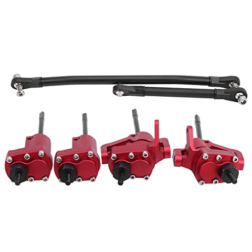 RC Portal Axle Kit, Durable Off-Road Rear Upgrade with Steering Link Shaft for RC Hobbyists, Crawlers and Trail Enthusiasts
