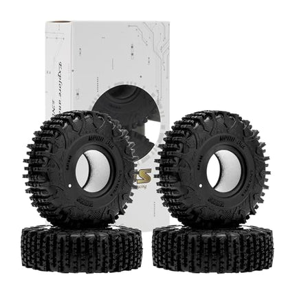 MEUS RACING 1.0 Tires - MS6 MPRO Pin Tires for TRX4M SCX24 FCX24 AX24 1/24 1/18 RC Crawler, 0.79/2.36/R1.0, #M1002 - size: M1002