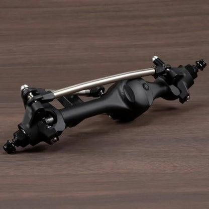 Machined Aluminum F10T Offset Straight Axle Set for 1/10 RC Crawler, Black | With AR44 30T 8T Gear Set, 192mm Hex to Hex Width, Fits VS4-10 SCX10 II Leaf Spring Chassis - color: Black