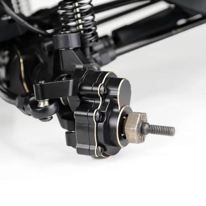 RC Steering Knuckle Block for FMS FCX10 1/10 Steering Knuckle Outer Inner Portal Housing Differential Axle Cover RC Crawler for Racing Car Upgrade Parts(Front Set) - size: Front Set