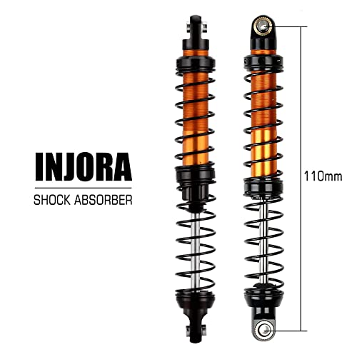 INJORA RC Shock Absorber 4pcs RC Damper for 1/10 RC Crawler Car Axial SCX10 90046 AXI03007 TRX4 TRX6 (110mmm) - size: 110mm