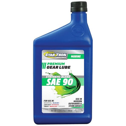 STAR BRITE Hypoid 90W Lower Unit Gear Lube | Meets API MT-1, GL-5, SAE J2360 and MIL-L-2105E specs, anti-wear additives, corrosion inhibitors, for outboard motors - size: 32 Oz Quart, style: 90W Hypoid