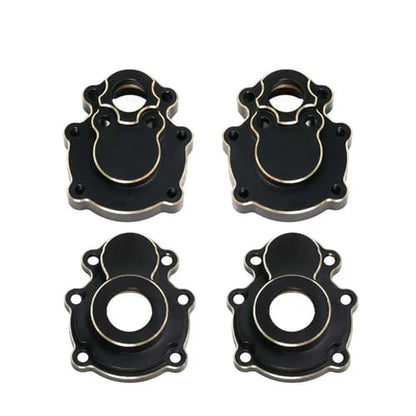 Steering Knuckle Models For FMS FCX10 1/10 Brass Differential Axle Cover Steering Outer Inner Portal Housing RC Crawler Car Upgrade Parts(Rear set) - size: Rear set
