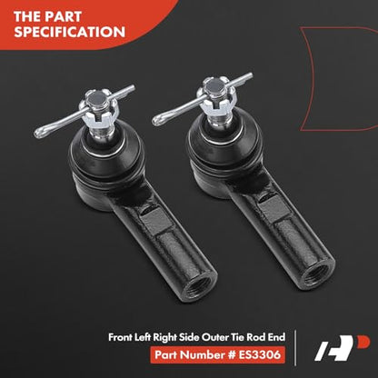 A-Premium 4Pcs Front Suspension Kit | Lower Control Arm, Outer Tie Rod End, Compatible with Toyota Camry 1992-1996, Avalon 1995-1996, Lexus ES300 1992-1996