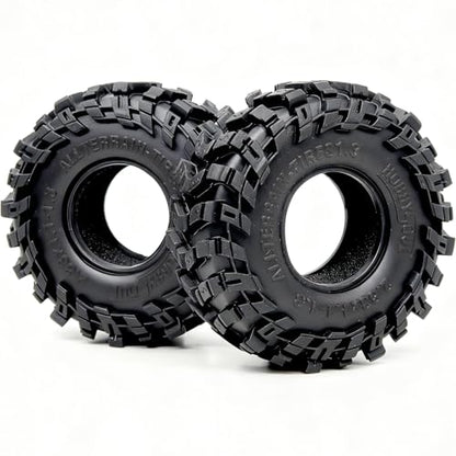 HOBBYSOUL 1.3 All Terrain RC Tires 72×28mm 4-Pack For TRX4M SCX24 Crawlers | High-grip soft sticky tires for mud & rock climbing,foam inserts,upgrade for 1/18 TRX4M High Trail & 1/24 micro RC crawler - style: 1.3 All Terrain Tires-72mm Tall