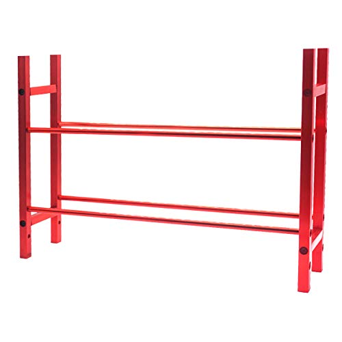 Share Goo RC Car Metal Tire Rack Wheel Tyre Storage Shelf Compatible with Traxxas TRX-4 Axial SCX10 D90 RC Crawler Car 1.9inch 2.2inch Wheel Rim (Red) - color: Red