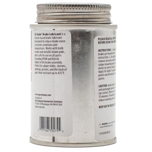 AGS Automotive Solutions 4oz Brush Top SIL-Glyde Silicone Brake Grease - Premium Brake Caliper Grease and Brake Lubricant for Optimal Performance and Longevity