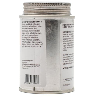 AGS Automotive Solutions 4oz Brush Top SIL-Glyde Silicone Brake Grease - Premium Brake Caliper Grease and Brake Lubricant for Optimal Performance and Longevity