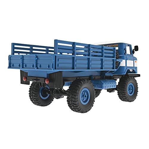 jaming WPL B-24 Remote Control Car,1/16 Full Scale RTR RC Truck Car for Children's,RC Truck 4WD Climbing Off Road Vehicles 2.4GHz RC Crawler Gift for Adults Kids Hobby Toys(B24) - color: Blue