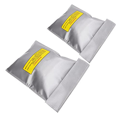 MAVIS LAVEN Battery Safe Bag, Fire Retardant PVC Fiber Protection, Explosion Proof Storage with Charging Holes for RC Drone Batteries