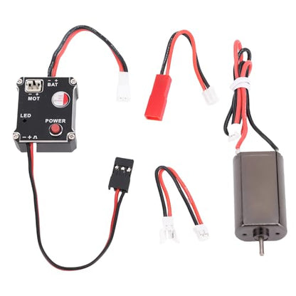 2700KV Brushless Motor ESC Combo for 1/24 1/18 SCX24 RC Car | 15A Brushed ESC Plug and Play Upgrade High Efficiency Low Noise Alloy