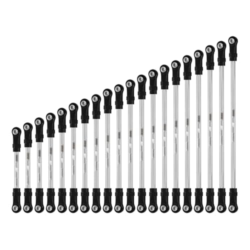 INJORA Stainless Steel Builders Links with Rod Ends for TRX4 SCX10 1/10 RC Crawler Car Upgrade(175mm) - size: 175mm