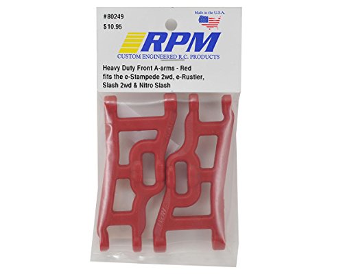 RPM R/C Suspension Arms,Gear Cover & Bumper(RED) Compatible with Traxxas 2wd Stampede, Traxxas 2wd Rustler