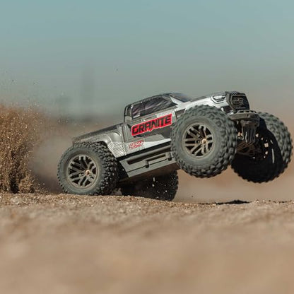ARRMA Granite 4x4 V3 BLX 1/10 RC Monster Truck, Gun Metal | Brushless, RTR, Spektrum DSC, ARA4302V4T3, Battery and Charger Not Included - color: Gun Metal