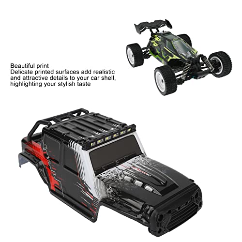 RC Car Body Shell, Long Lasting Durable Remote Control Car Body Cover for 1/16 Scale RC Vehicles Off-Road Racing Hobbyists and Beginners (Red)