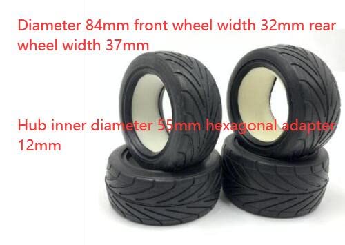 SF088 1/10 Scale Off/ON Road 4WD 2WD Buggy Rubber Wheels Rally Tires Rubber NO Rims 4PCS for KYOSHO HSP Tamiya VRX REDCAT HPI Ken SRX2 SRX4 Bandit Tekno EB410 yokomo yz4 Racing