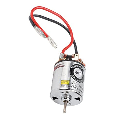 Generic 540 Brushed Motor, Iron with External Replaceable Carbon Brush, High Torsion Strong Magnetic Force for RC Climbing Car Axial Scx10 1/10 Refitting (40T) - size: 40T