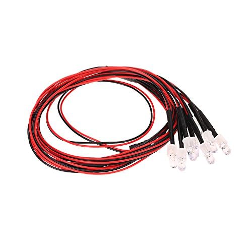 OGRC 8Pcs RC LED Light Kit Accessories RC Headlights/Taillight Kit Accessories for 1/10 1/8 Modes for Traxxas Tamiya ARRMA HSP Redcat Axial SCX10 RC Cars（2 White +2 Red +4 Yellow） | RC Light for Traxxas Tamiya ARRMA HSP Redcat Axial SCX10 1/10 RC Car (2 W