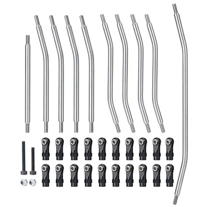 Benedict Harry 10PCS Stainless Steel Link Rod Linkage for Axial Wraith AX90018 90020 90031 90045 90056 Upgrade Parts