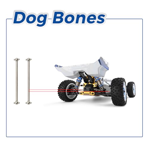 CKYSCHN Metal Wheel Stub Axle Dogbone Upgraded Set for WLtoys 1/14 144011 1/12 124017 124016 RC Car, RC Buggy Upgrade Parts Accessories