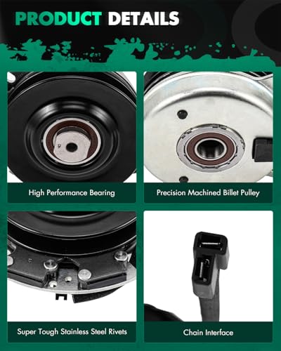 SCITOO Lawnmower Clutch, PTO Clutch Fit for Exmark for Toro 110-6766 | |for Warner 5219-63 5219-81 |for Stens 255-823 |for Bolens for Cub Cadet for Huskee 717-04214 917-04214 - style: 5219-3
