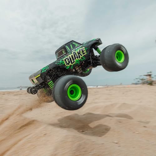 ARRMA 1/16 Quake GROM 4X4 RTR Brushed Monster Truck, Green | RC Truck, Battery & Charger Included, ARA2137T2 - color: Green
