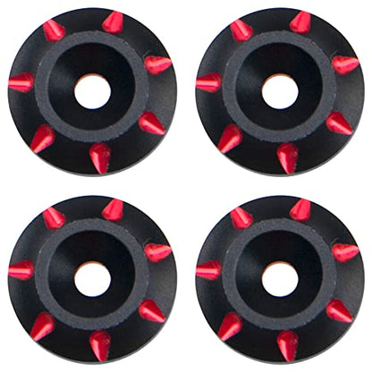 4Pack Vgoohobby 1/8 Universal Rear Wing Buttons Gasket Fixed Wing Spacers Compatible with Arrma Traxxas HPI HSP Redcat Axial Tamiya 1/8 RC Buggy Truck Racing Car (Red) - color: Red