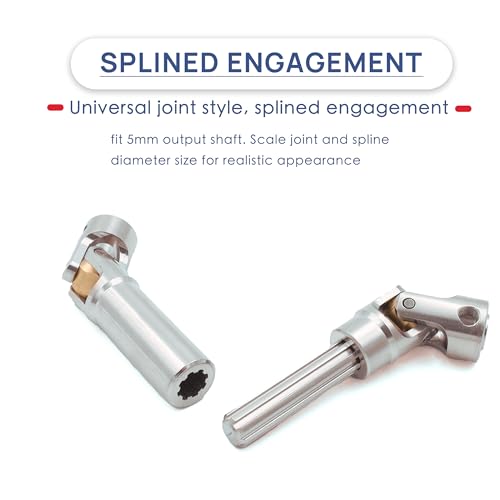 Steel Heavy-Duty Drive Shaft for 1/10 RC Car Crawler(75mm-95mm) | Stainless Steel Driveshaft for Axial SCX10 90046 AXI03007 TRX4 Redcat Gen8,Smooth Rotation - size: 75-95MM