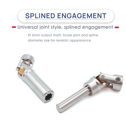 Steel Heavy-Duty Drive Shaft for 1/10 RC Car Crawler(75mm-95mm) | Stainless Steel Driveshaft for Axial SCX10 90046 AXI03007 TRX4 Redcat Gen8,Smooth Rotation - size: 75-95MM